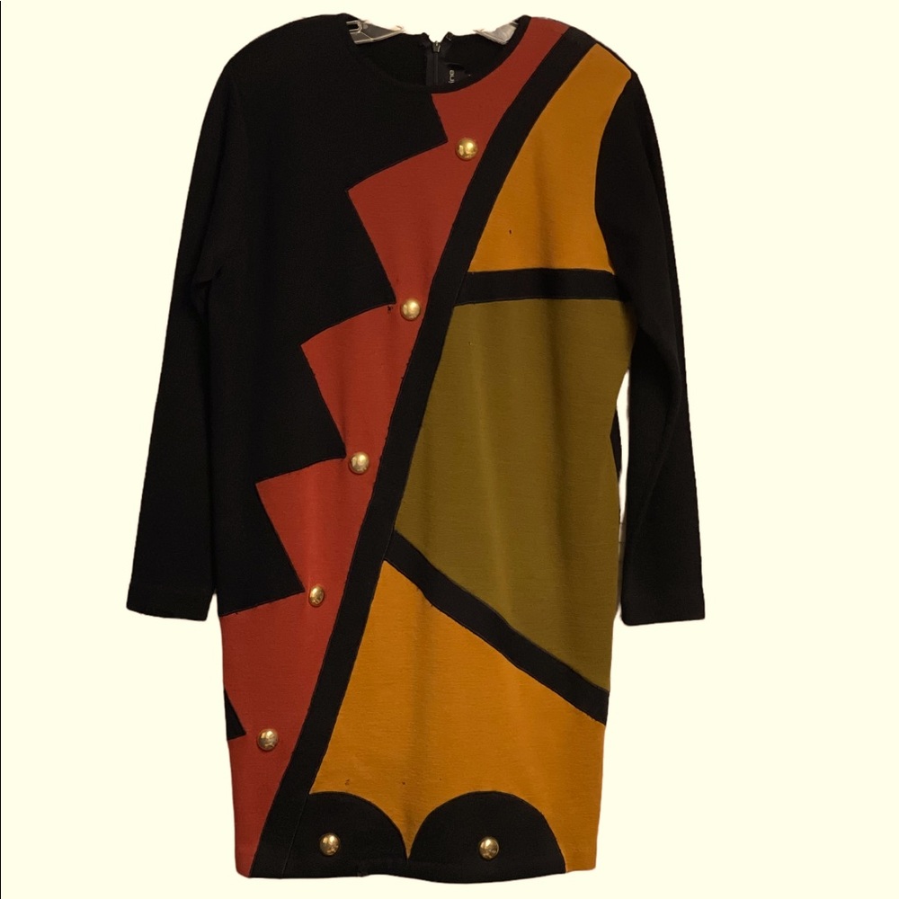 Stunning Vintage Andrea Jovine Wool Dress Medium
